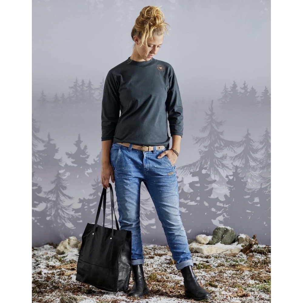 Maloja Gritlim Denim Jeans, Star Design, Stretch, Size 27 x 28